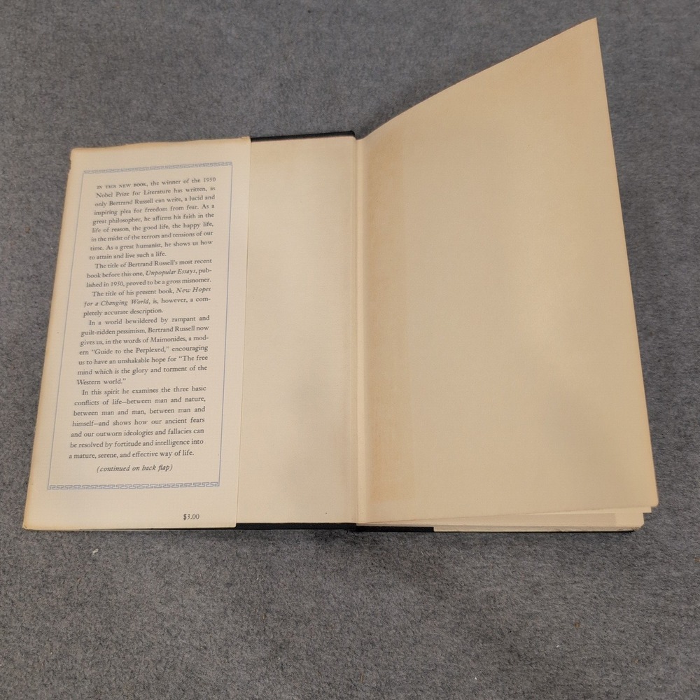 New Hopes for a Changing World Bertrand Russell 1951 1st American Edition HC DJ - Picture 4 of 5